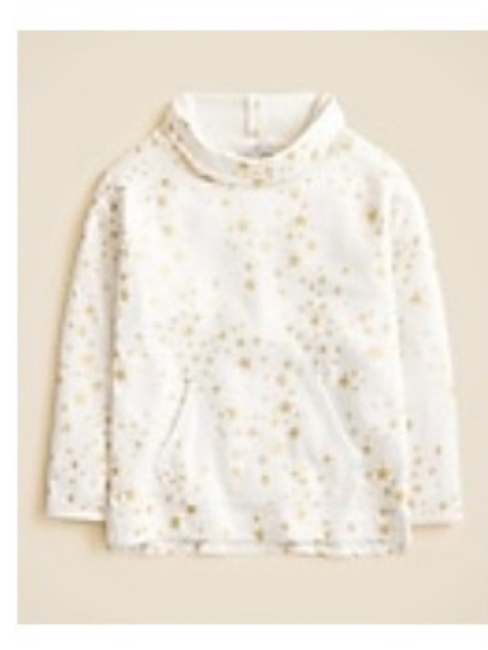 Crewcuts Cream Pullover with Gold Star Print